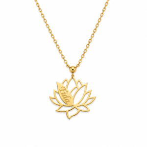 Kişiye Özel Lotus İsim Kolye