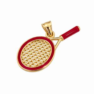 Ruby Ace – Tenis Raketi Altın Kolye Ucu