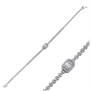 1.10 Karat Pırlanta Baget Bileklik