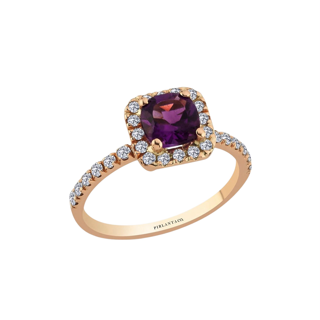 0.37 Karat Pırlanta Tasarım Yüzük ''PURPLE'' - Görsel 2
